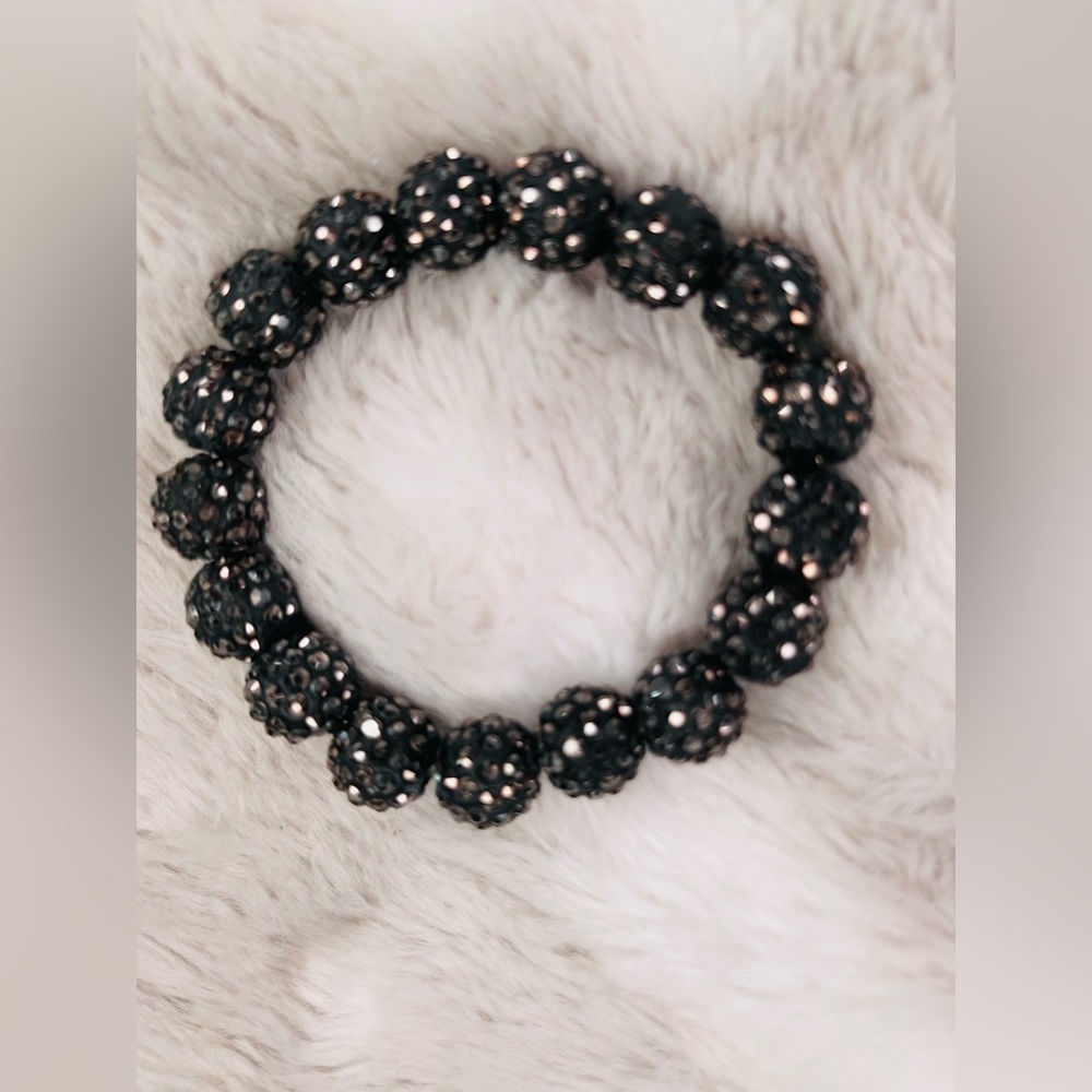 Chic Black Beaded Bracelet
